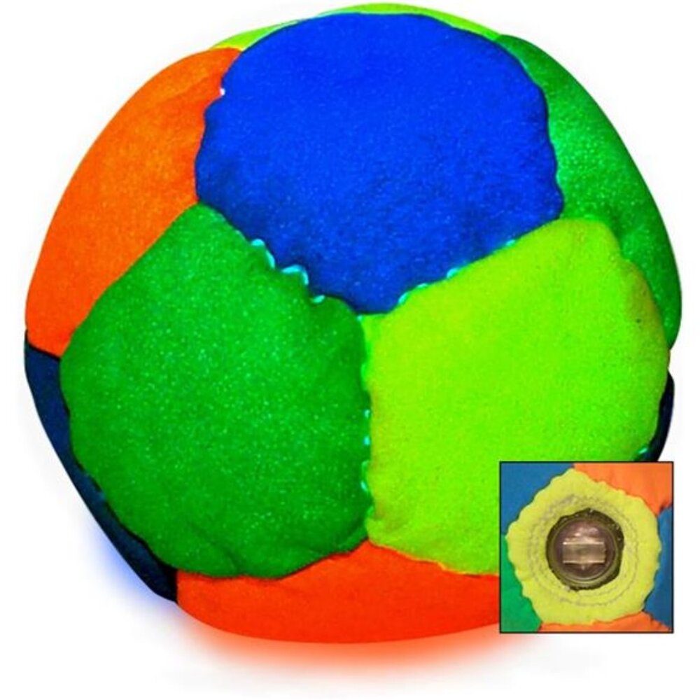 Glow-in-The-Dark LED Hacky Sack Footbag Sports Multi-Color